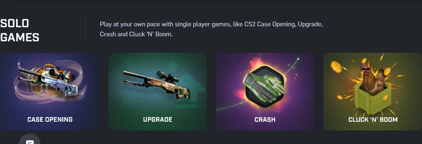 Crash rounds dice games or case battles